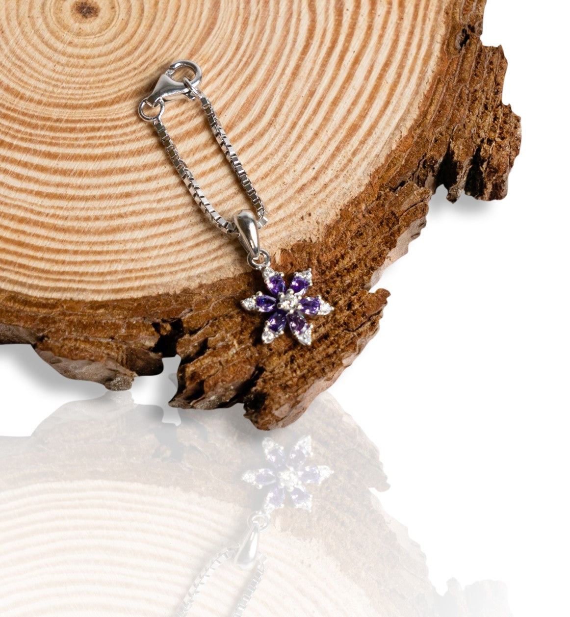 Silverio Violet Flower Watch Charm