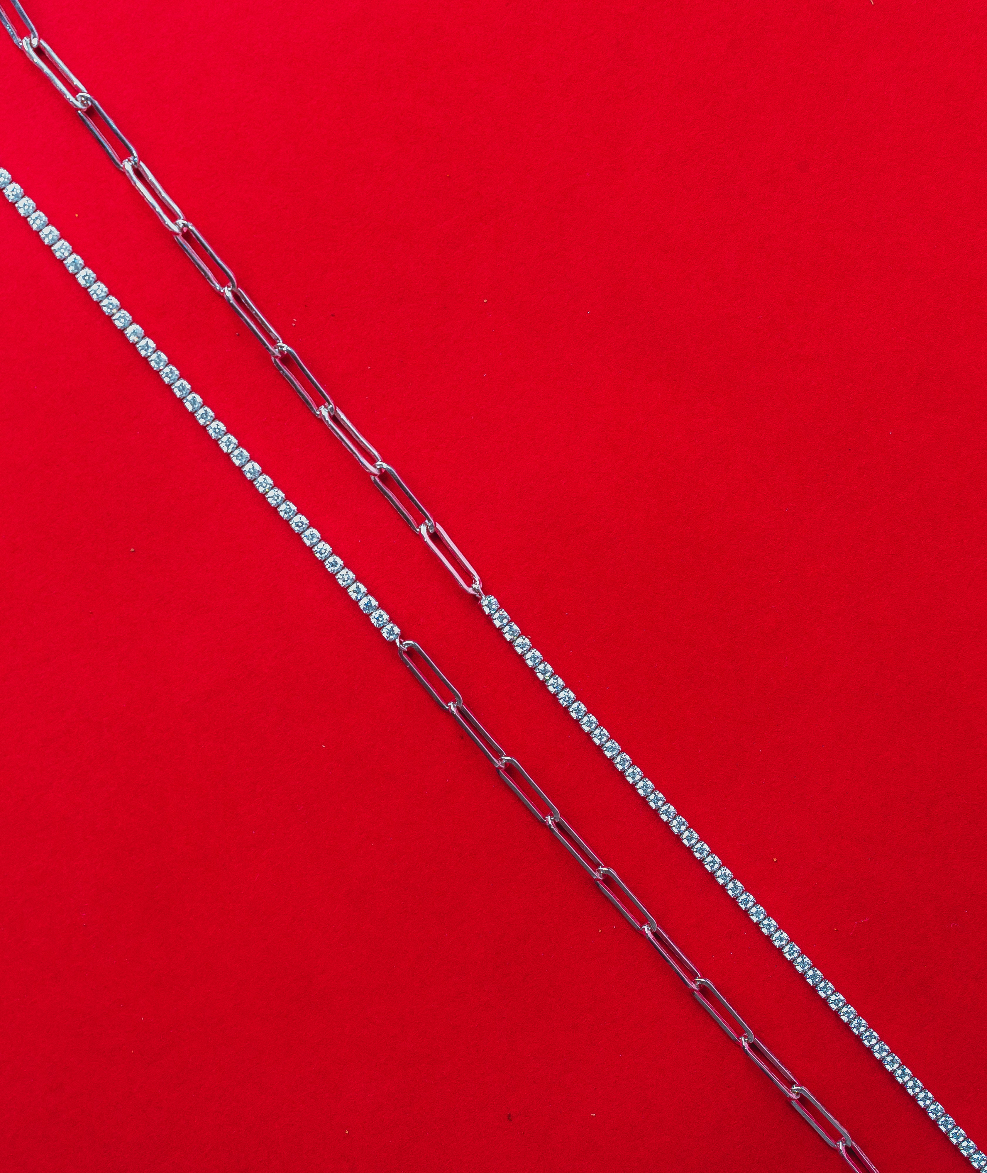 Silverio Crystal Chain Anklet