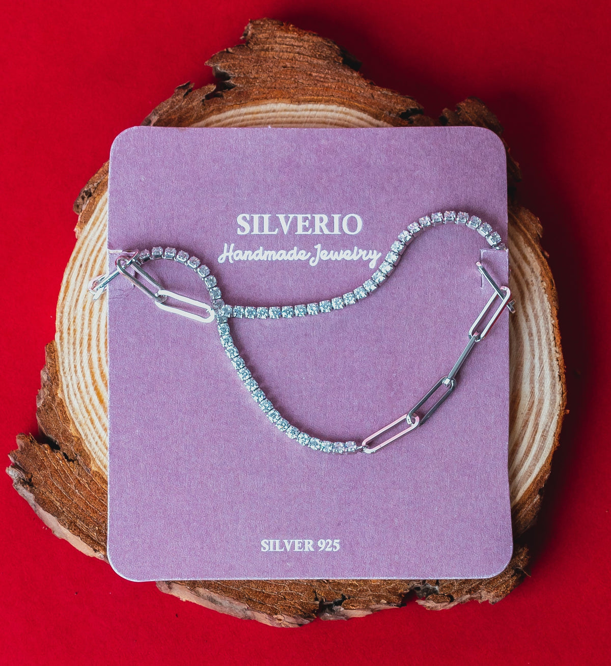 Silverio Crystal Chain Anklet