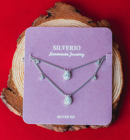 Silverio Drops Charm Anklet