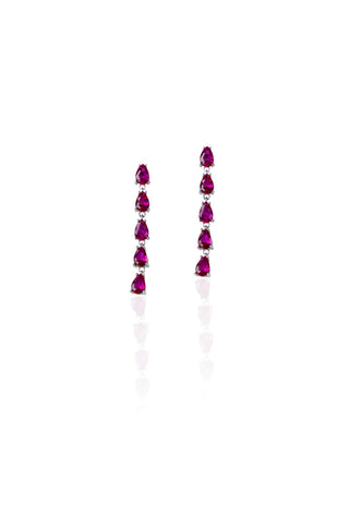 Silverio Pink Chandelier Earrings