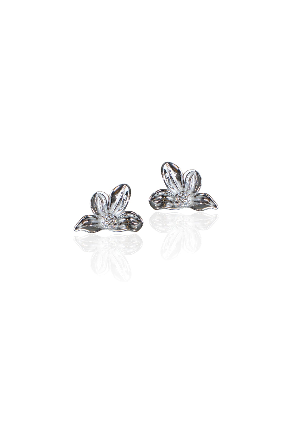 Silverio Half Flower Studs