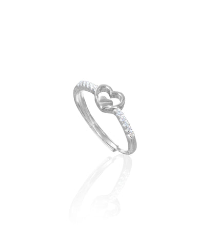 Heart in Heart Silverio Ring