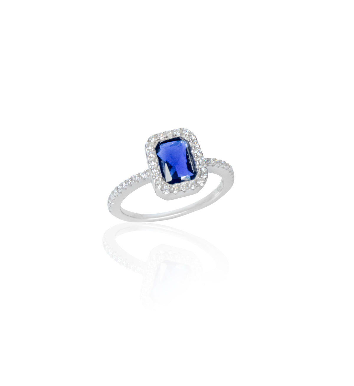 Silverio Blue Gemstone Sterling Silver Ring